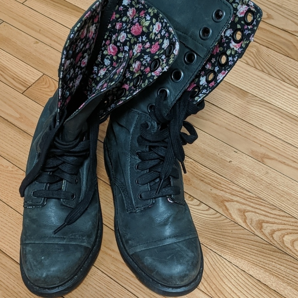 Dr. Marten's Green Moto Boots